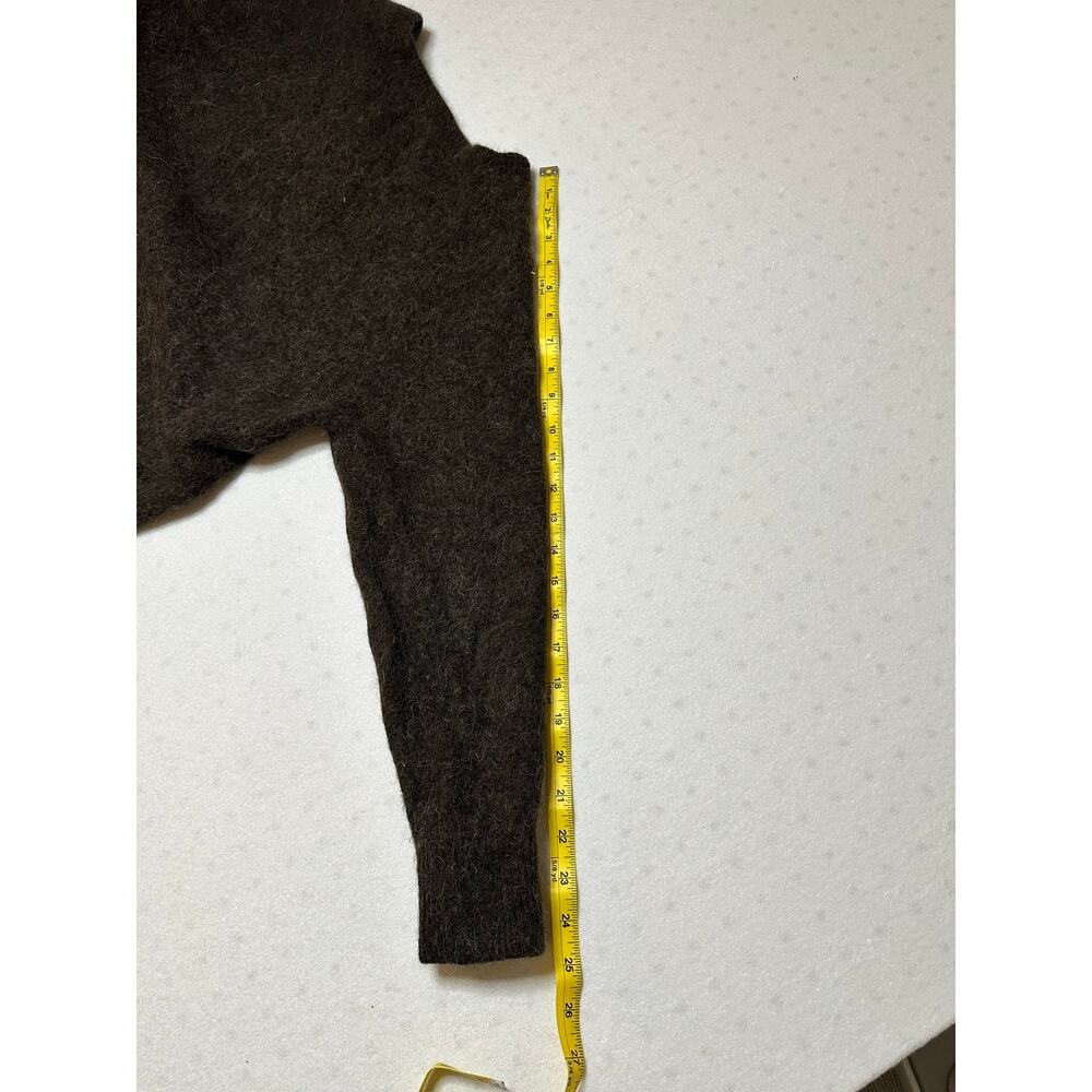 Samse & Samse Alpaca Wool Blend Fuzzy Brown Sweat… - image 7